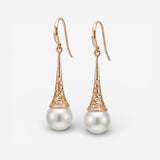 Vintage gouden parel oorbellen