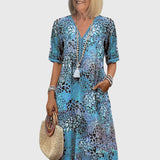 Anouk | Elegante Midi Bloemenjurk