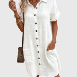 Caroline | Comfortabele Jurk – Wit