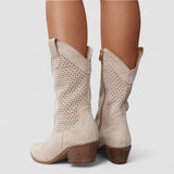 Zara | Orthopedische Westernlaarzen – Wit