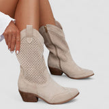 Zara | Orthopedische Westernlaarzen – Wit