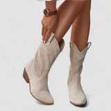 Zara | Orthopedische Westernlaarzen – Wit