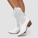 Zara | Orthopedische Westernlaarzen – Wit