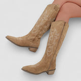 Wanda | Orthopedische Westernlaarzen – Beige 2