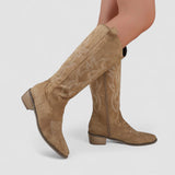 Wanda | Orthopedische Westernlaarzen – Beige 2