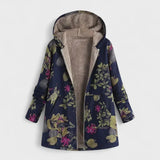 Bernadette | Parka met bloemenprint en fleecevoering