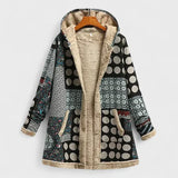 Bernadette | Parka met bloemenprint en fleecevoering