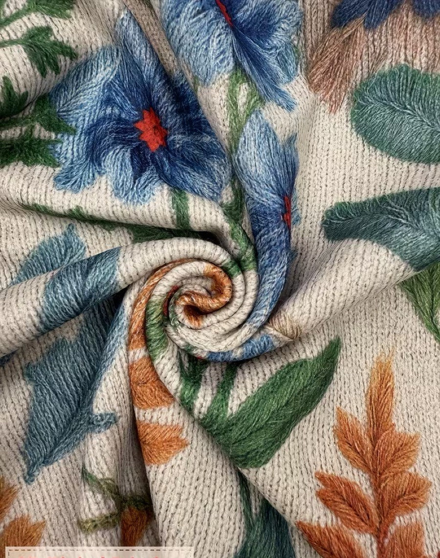 Dieuwke | Vest met rits en botanische bloemenprint