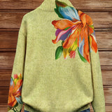 Esther | Vest met rits en tropische leliebloemen