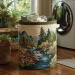 Gewatteerde wasmand – Bergbeek met bloemen