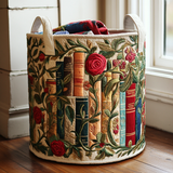 Gewatteerde wasmand – Boeken met rozen