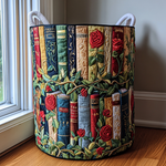 Gewatteerde wasmand – Boekenruggen met klimop