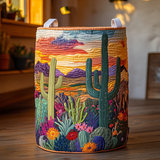 Gewatteerde wasmand – Cactussen in kleur