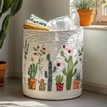 Gewatteerde wasmand – Cactussen in potjes