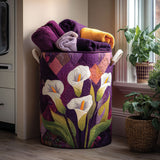 Gewatteerde wasmand – Calla's in paars