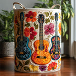 Gewatteerde wasmand – Gitaren met bloemen