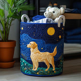Gewatteerde wasmand – Golden retriever in de sterrennacht