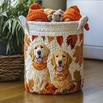 Gewatteerde wasmand – Golden retrievers in de herfst