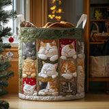 Gewatteerde wasmand – Kittens in patchworkvakjes