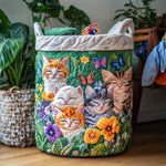 Gewatteerde wasmand – Kittens met vlinders