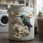 Gewatteerde wasmand – Kolibrie bij magnoliabloesem
