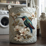 Gewatteerde wasmand – Kolibrie bij magnoliabloesem