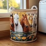 Gewatteerde wasmand – Paarden in de rivier