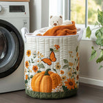 Gewatteerde wasmand – Pompoen met zonnebloemen