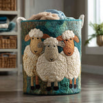 Gewatteerde wasmand – Schapen in close-up