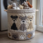 Gewatteerde wasmand – Schnauzers met pootafdrukken