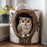 Gewatteerde wasmand – Uil in de holle boom