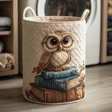 Gewatteerde wasmand – Uil met bril op boeken