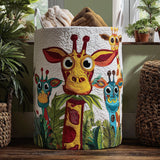 Gewatteerde wasmand – Vrolijke giraffen