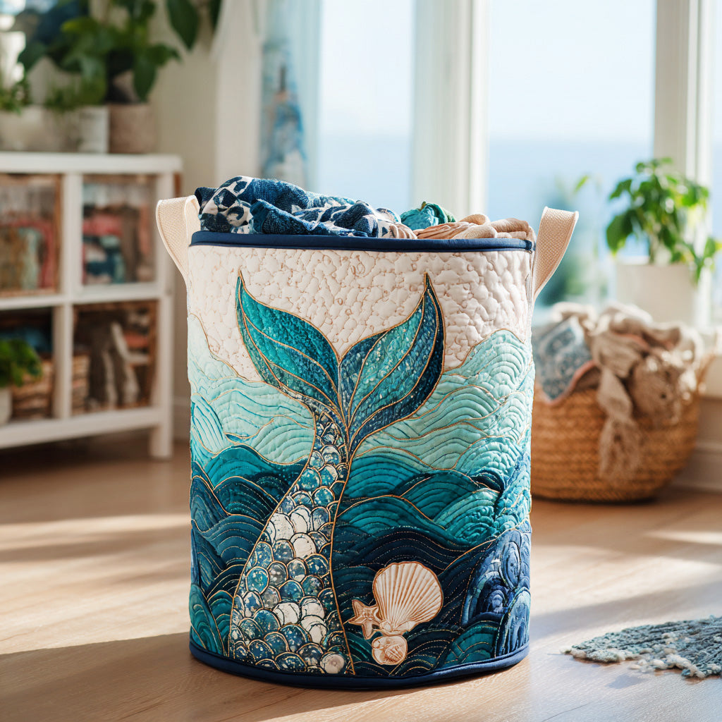 Gewatteerde wasmand – Zeemeerminstaart