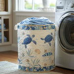 Gewatteerde wasmand – Zeeschildpadjes met schelpen