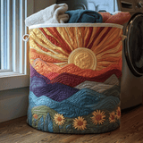 Gewatteerde wasmand – Zon boven de bergen