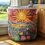Gewatteerde wasmand – Zon boven de bloemenweide