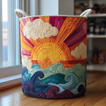 Gewatteerde wasmand – Zon boven de golven