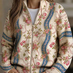 Jacoba | Vest met rits, klimrozen en linten