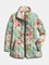 Jikke | Gewatteerde jas met retro bloemenprint