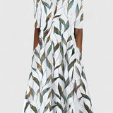 Olivia | Elegante Midi Jurk – Blauw